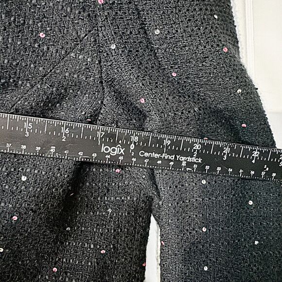 VTG SILKLAND Blazer Women Size XL Knit Lined Speckled 70% Silk Navy Blue Button - Picture 4 of 6